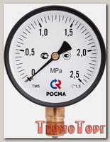 Манометр Росма TM-310P Dy 63 с нижним подключением 1/4 , 0-4 бар