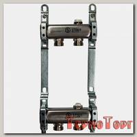 Коллектор Stout из нержавеющей стали для радиаторной разводки 1/3/4x2, SMS 0923 000002