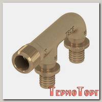 Двойное соединение TECE TECEflex 16 х 1/2, бронза