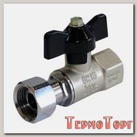 Кран шаровой Stout с накидной гайкой 3/4x3/4, бабочка