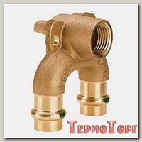 Двойная стеновая водорозетка Viega Sanpress с SC-Contur d=15 