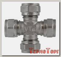 Крестовина обжимная VALTEC 26х16х26х16, VTm.341.N.261626