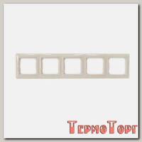 Рамка Legrand Valena 774355 5 постов горизонтальный монтаж слоновая кость